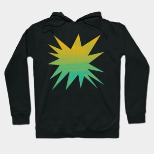 Colorful Halftone Starburst Comic Design Hoodie